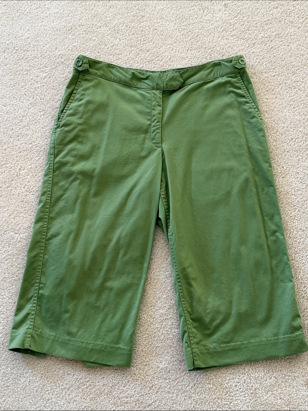 IZOD Women’s Green Mid-Length Capri Pants, Size 10